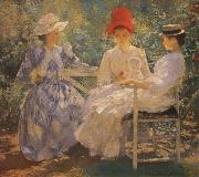 Edmund Charles Tarbell Three Sisters A Study in June Sunlight Spain oil painting artist